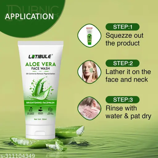 Latibule Vitamin C,Aloe Vera & Kesar Chandan Skin Whitening Brightening Facewash - Image 3